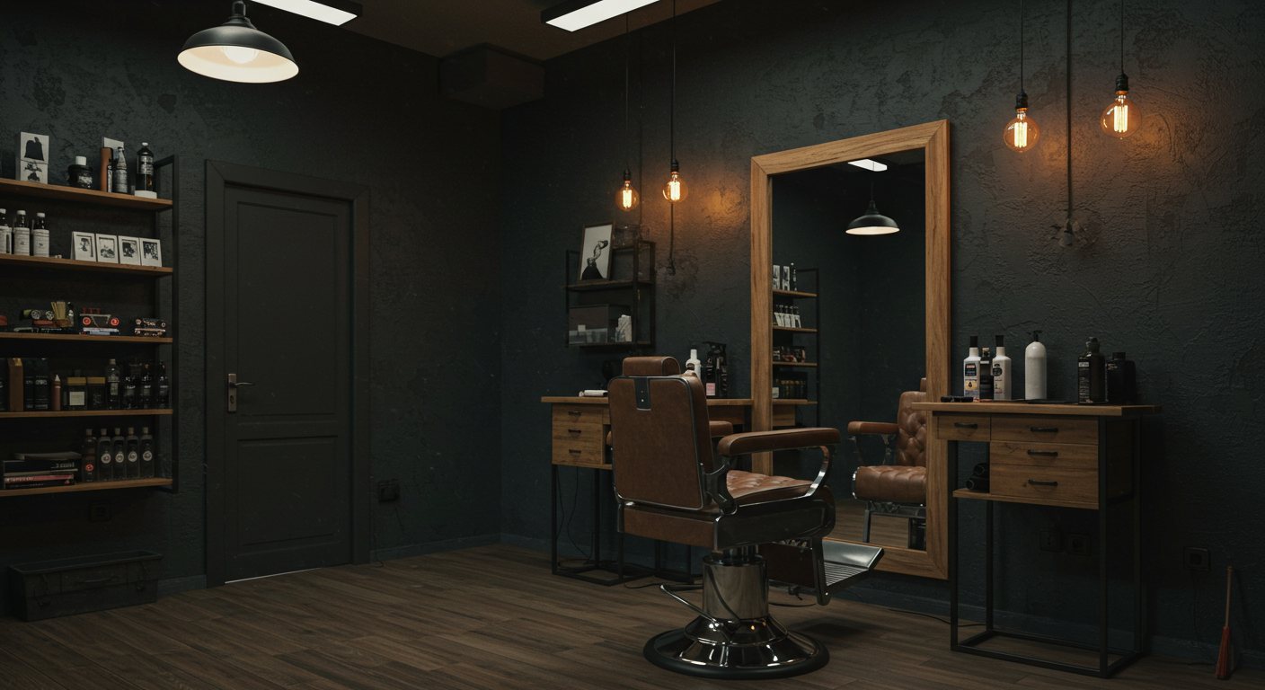 Interior da Barbearia Norte